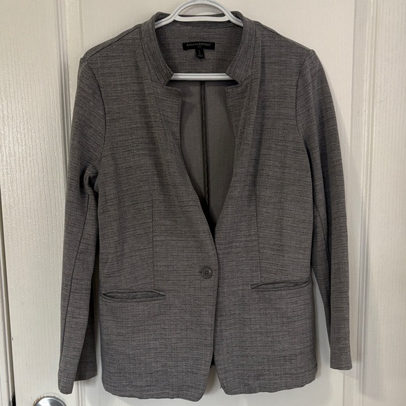 Banana Republic Heather Gray Suit Jacket - Picture 3 of 5